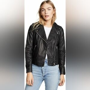 Madewell The Washed Leather Jacket Size S